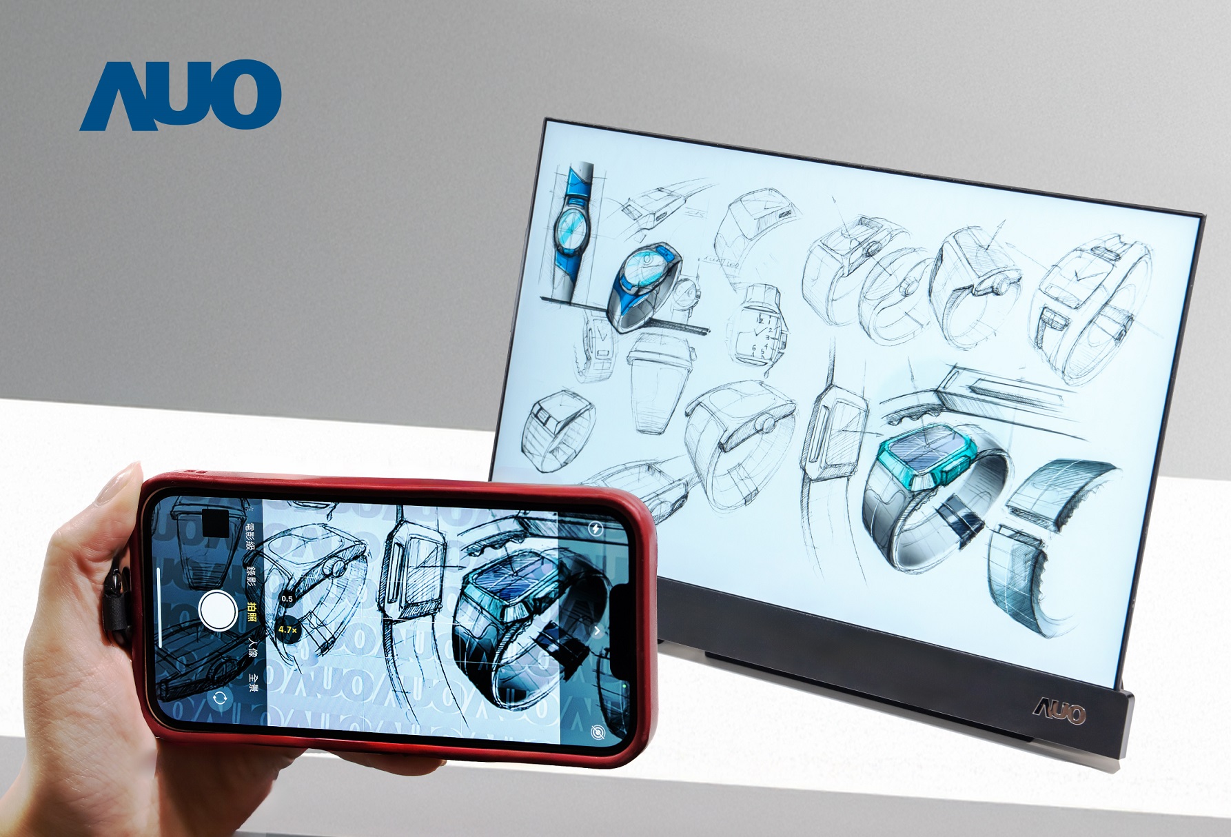 好体育官方app下载16吋防窥显示器，采用人眼无法察觉、相机拍摄时才显现的隐藏式水印技术，未来可结合AI镜头侦测周围环境，实时开启或关闭水印，大幅提升在公共场域使用显示器的安全性